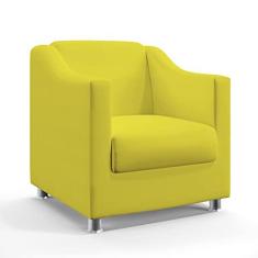 Imagem de Poltrona Decorativa Estofada Para Sala De Estar Tilla Sued  Aradecor