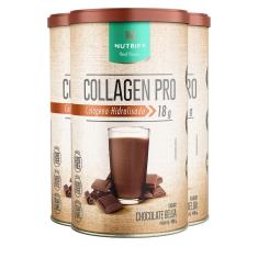 Imagem de Kit 3 Collagen Pro Colágeno Hidrolisado Chocolate Belga Nutrify 450G