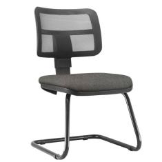 Imagem de Cadeira De Escritório Fixa Zip L02 Linho Cinza Escuro