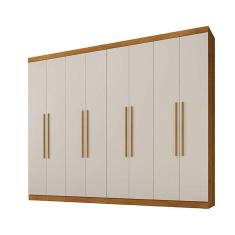 Imagem de Guarda Roupa Casal 8 Portas 4 Gavetas New Premium Benetil Móveis Cinamomo/Off White