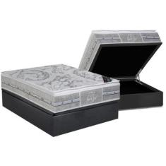 Imagem de Cama Box Baú Casal: Colchão Molas Castor Pocket Super Luxo Látex Slx +