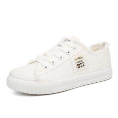 Imagem de UNMULFC Tênis feminino de lona Y2K tênis de caminhada feminino plataforma estilo grosso verão casual esportes, Branco, 35