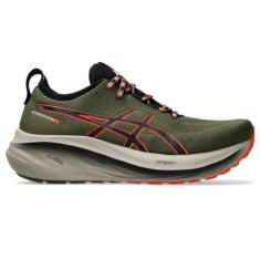 Imagem de ASICS Tênis de corrida masculino Gel-Nimbus 26 Trail, Nature Bathing/Red Snapper, 42