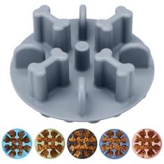 Imagem de Inserção de tigelas para cães com alimentação lenta, de silicone macio, antiasfixia, alimentador lento, antiderrapante, compatível com tigelas elevadas regulares para cães