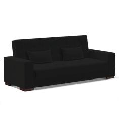 Imagem de Sofá Cama 02 Lugares Lisboa Linho - D'Rossi Cor A79 Preto