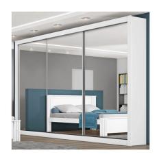 Imagem de Guarda-roupa Casal Toronto 3 Portas 6 Gavetas Branco - Europa Móveis Branco