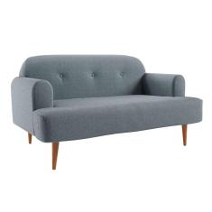 Imagem de Sofá 2 Lugares Kiev Linho Cinza 130 cm