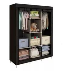 Imagem de Guarda Roupa Dobrável Organizador Portátil Armário Preto - Pgb