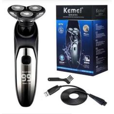 Imagem de Aparelho Barbear Máquina Barbeador MasculinovShave Rotações - kemei