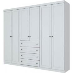 Imagem de Guarda Roupa / Roupeiro Casal Henn D205-05 6 Portas 4 Gavetas MDP e MD