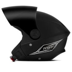 Imagem de Capacete Moto Aberto Mixs Way Viseira Fumê Feminino Masculino, PRETO F