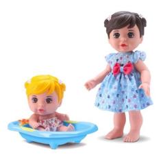 Imagem de Coleção Banho Be Hugs 02 Bonecas Bebê Banheirinha - Bee Toys