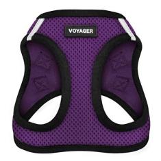Imagem de Peitoral Voyager Step-in Air para cães – malha para todos os climas, refletivo, sem puxão para cães pequenos, médios e gatos – seguro com fecho de velcro, fivela, anéis D duplos – acabamento