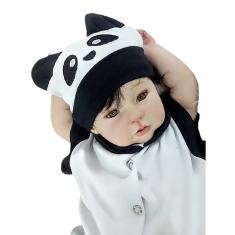 Brastoy Boneca Bebê Reborn Silicone Menina Panda Olhos Castanhos 48cm  Original em Promoção na Americanas