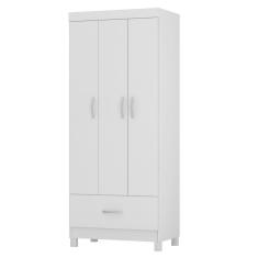 Imagem de Guarda Roupa 3 Portas 1 Gaveta Prince D02 Branco - Mpozenato