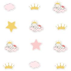 Imagem de Adesivo Antiderrapante Piso de Banheiro Ursinha Princesa