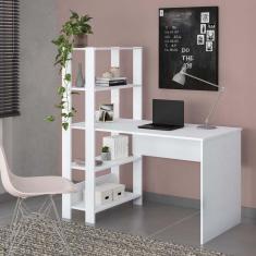 Imagem de Escrivaninha Com Estante Match Branco 4 Prateleiras