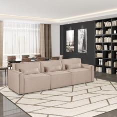 Imagem de Sofá 3 Lugares 298cm Linho Lutz Yescasa
