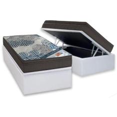 Imagem de Cama Box Baú Solteiro: Colchão Molas Superpocket Ensacadas Ortobom  Fo