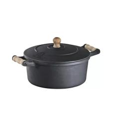 Imagem de Caçarola C/ Alça de Madeira NR 26 C/ Tampa de Ferro Libaneza
