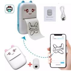 Imagem de Mini Impressora Gato Celular Trabalho - Atena