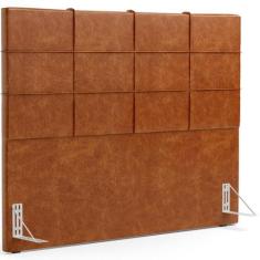 Imagem de Cabeceira Cama Box Casal King 195 Cm Roma W01 Material Sintético Camel