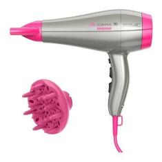 Imagem de Secador De Cabelo Ga.ma Italy New Lumina 3d Bechd0000002428 Prateado E Rosa 127v/220v New Lumina 3D