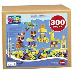 Imagem de Blocos de Montar Infantil Educativo 300 Peças Blocolândia Dismat - Conjunto de Construção Colorido para Desenvolver Habilidades Cognitivas e Motoras, Seguro e Durável.