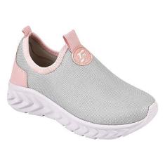 Imagem de Tênis Infantil Calce Fácil Menina Confortável Rosa