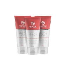 Imagem de COMBO 3 UN PROTETOR SOLAR FACIAL ANASOL FPS 50 VEGANO 60 G