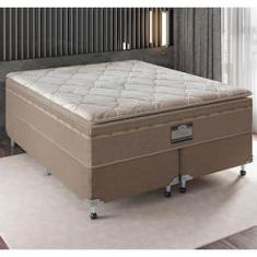 Imagem de Cama Box King Size Portobel Potenza Platinum com Molas LFK e Pillow Top 74x193x203cm - Bege Claro