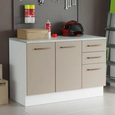 Imagem de Balcão Multiuso 120cm 2 Portas 3 Gavetas Agata Madesa B