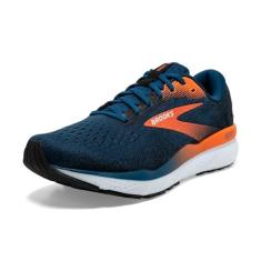 Imagem de Brooks Tênis de corrida masculino Ghost 16 Neutral, Opala azul/preto/nasturtium, 45