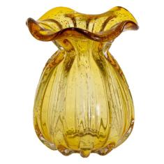 Imagem de Vaso De Murano Âmbar Trouxinha 11,5x13cm St1670