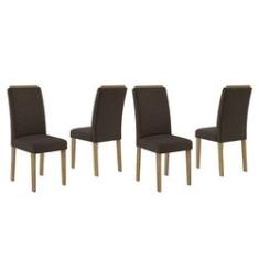 Imagem de Conjunto 4 Cadeiras Lisboa Cinamomo/ Marrom - Móveis Arapongas