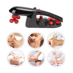 Imagem de Massageador Corporal De Mão Sem Fio Preto Com Cinza 100-240V Percussão