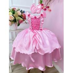 Imagem de Fantasia Infantil Bela Adormecida e Aurora Rosa Chiclete - fantasias, 