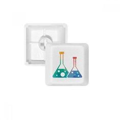 Imagem de Dois frascos cônicos padrão química teclado mecânico PBT kit de atualização para jogos