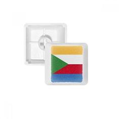Imagem de OFFbb Comores Bandeira nacional do país da África pbt nomes de teclas de teclado mecânico branco OEM sem marcação imprimir