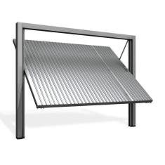 Imagem de Portão Contrapeso de Aço Galvanizado com Chapa Frisada 220x240 Req: 8,7 Cinza