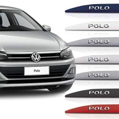 Imagem de Friso Lateral Volkswagen Polo Com Nome Alto Relevo Cromado 2018 19