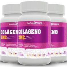 Imagem de Kit 3 Colágeno ZMC Apisnutri Femme 1200mg 90 comprimidos
