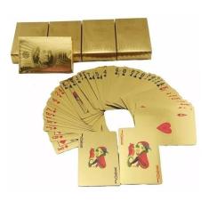 Imagem de Baralho  Ouro 24k Folheado Poker Truco Cartas Jogos