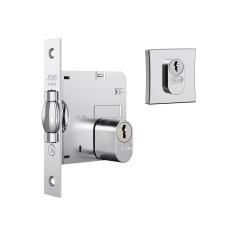 Imagem de Fechadura Stam 1005 Trinco Rolete Roseta Quadrada Inox