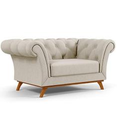 Imagem de Sofá 2 Lugares Para Sala de Estar Império 150 cm D02 Linho Bege C-107 - Lyam Decor