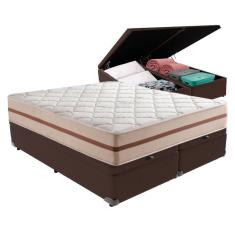 Imagem de Cama + Box Com Baú Colchão King Classic Anjos Cor:marrom