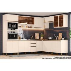 Imagem de Cozinha Modulada Henn Connect 13 Peças (4Aéreos+4Balcões+1Paneleiro+4Complementos) C6P05 Off White-Henn