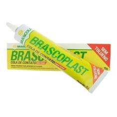 Imagem de Kit 10 Cola Contato Profissional 75G Brascoplast Sapato Tenis - Brasco