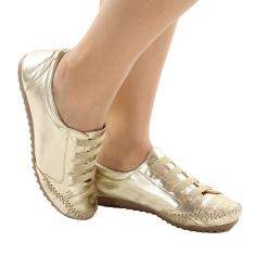 Imagem de Tênis Via Sul Metalizado Mocatenis Clássico Casual Feminino-Feminino