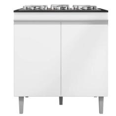 Imagem de Balcão Gabinete Martin Cooktop 2 Portas para Cozinha Branco - AJL